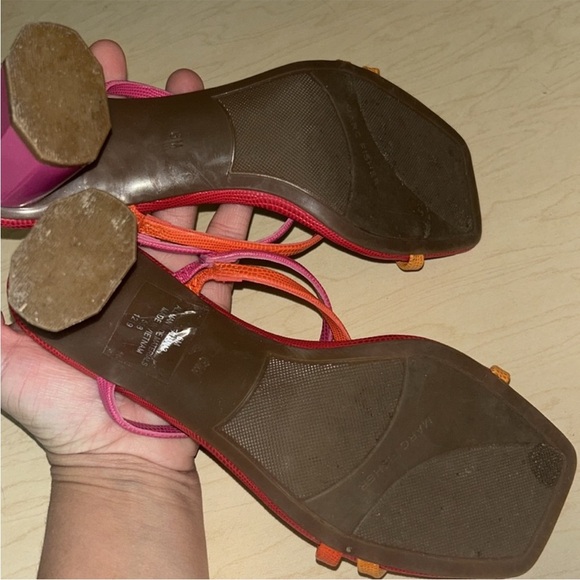 Marc Fisher Pink and Orange Strappy Heels - Picture 5 of 5